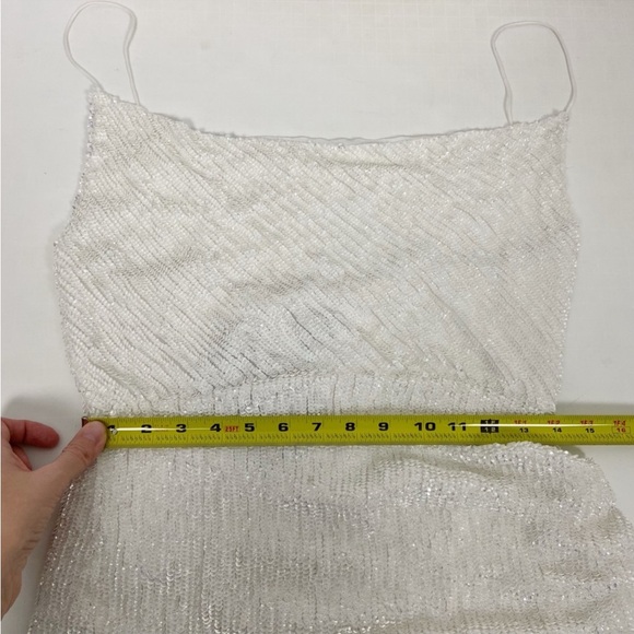 Retrofete Katya Dress in Moonglow White Size L - Picture 13 of 14